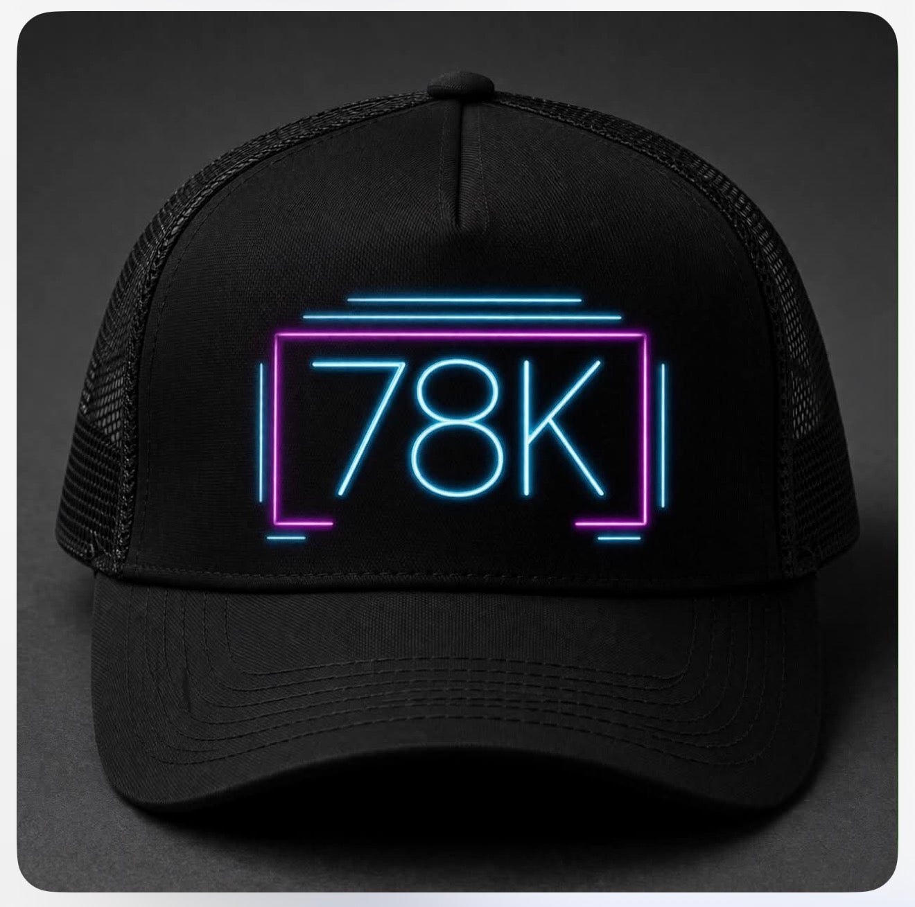 "78k" Embroidered Richardson 112FP, Black