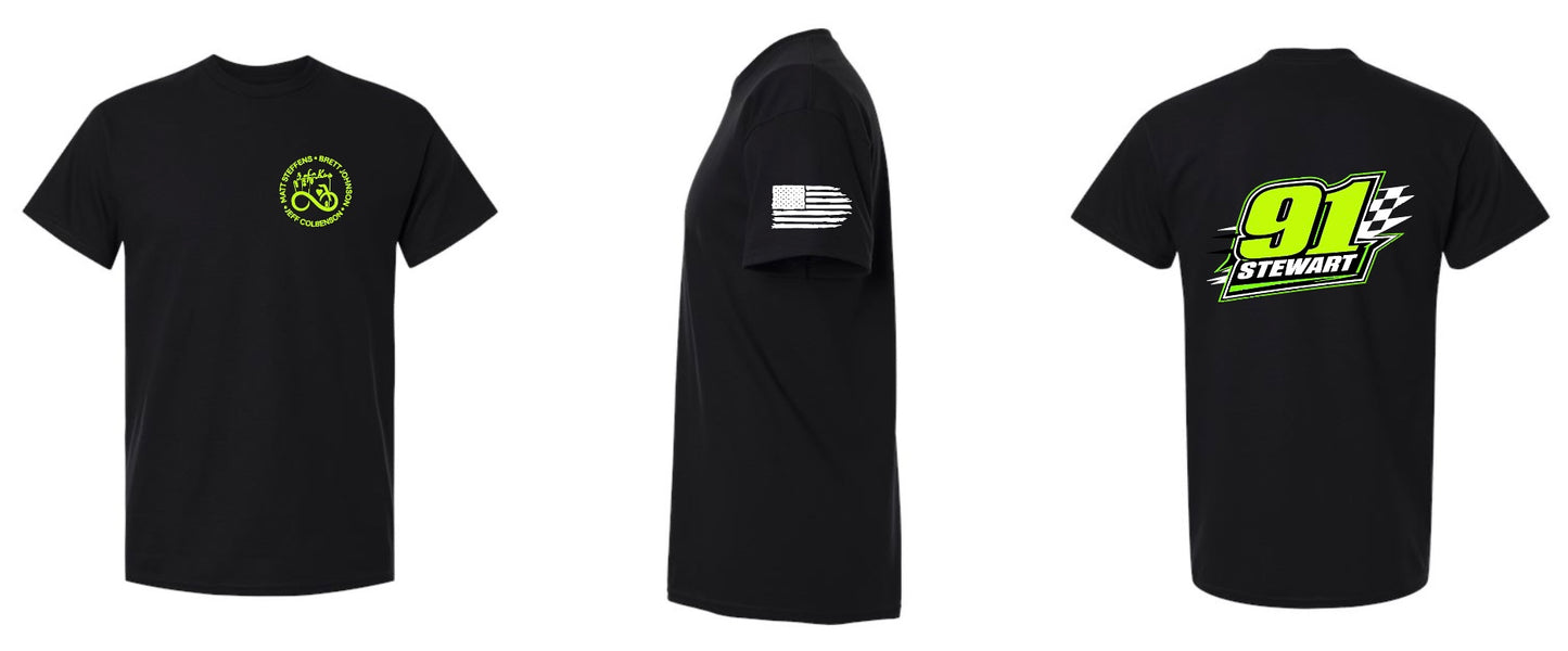 3 of a Kind, Trevor Stewart T-Shirt, Black