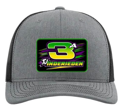 TJ Racing Hat, Richardson 112 Youth, Heather Grey/Black